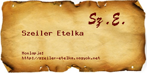 Szeiler Etelka névjegykártya